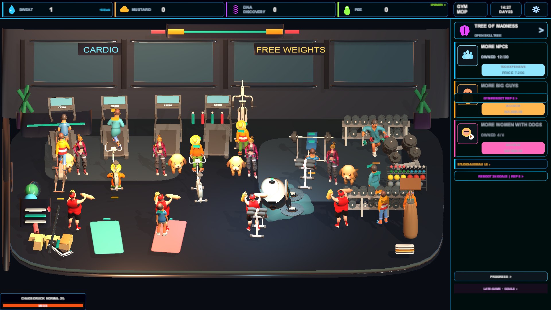 AUTOMOP 3000 working in a crowded gym